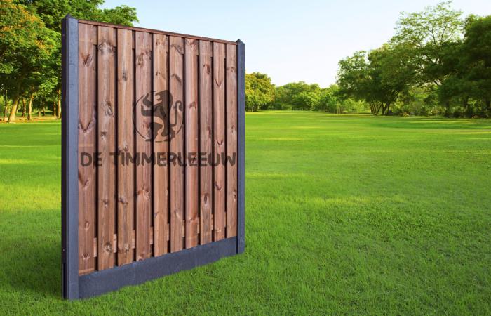 Antraciet beton Bruin geïmpregneerde schutting