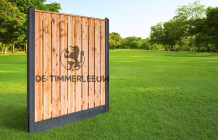 Antraciet beton Douglas schutting