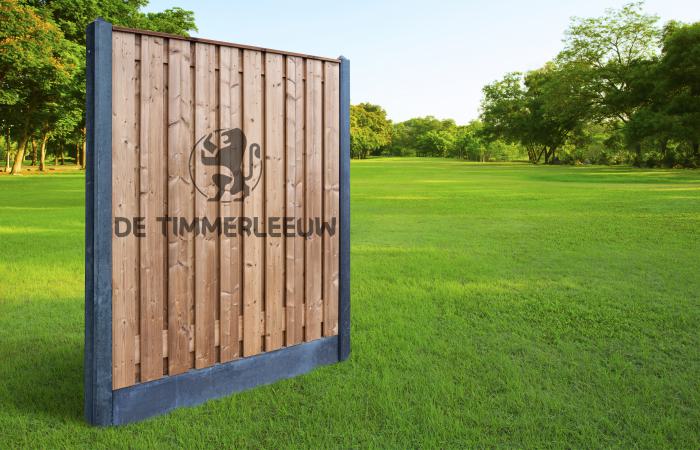 Antraciet beton Thermowood schutting