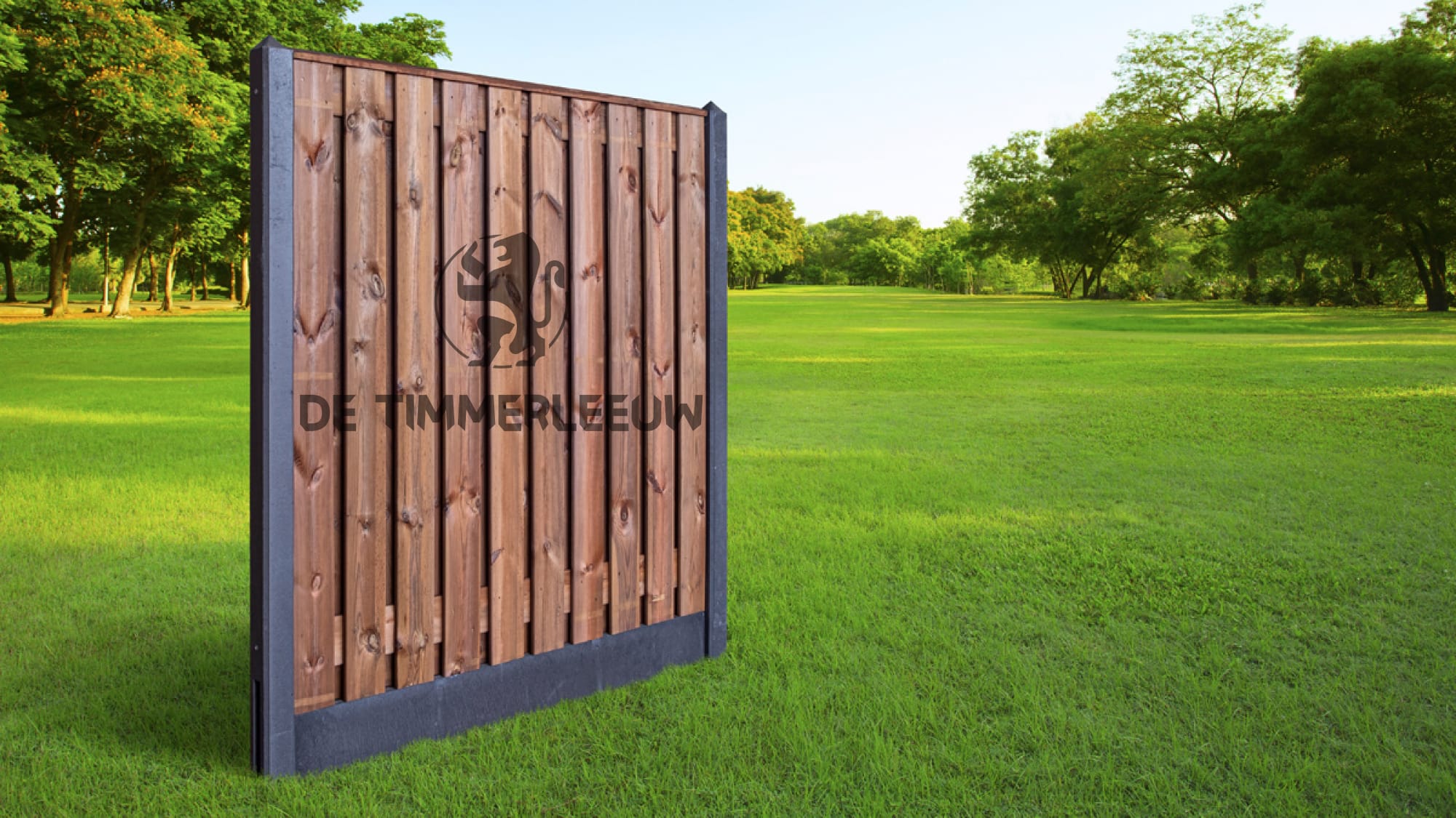 Antraciet beton Bruin geïmpregneerde schutting