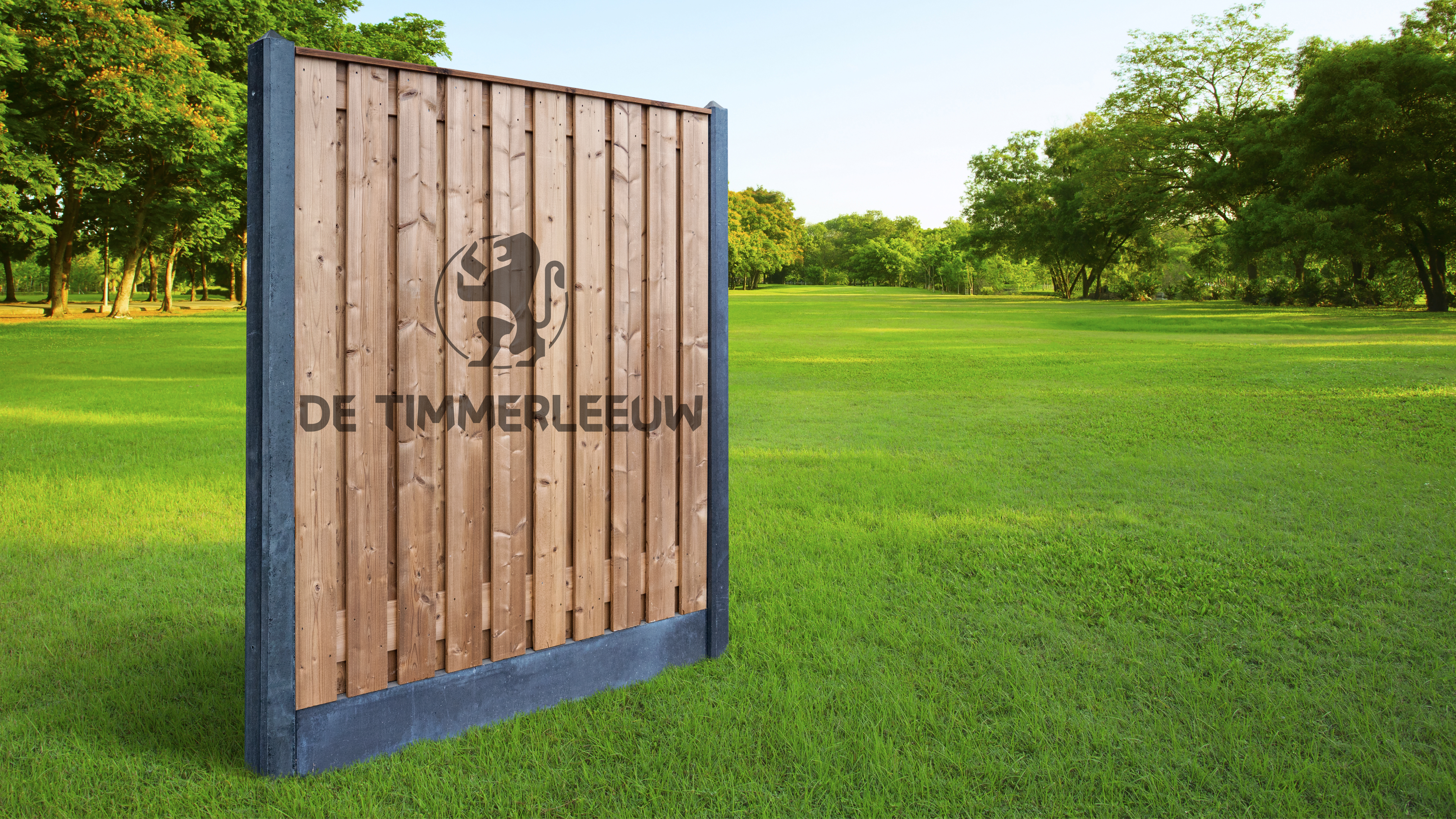 Antraciet beton Thermowood schutting